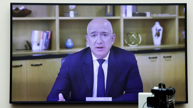 Jeff Bezos, le patron d'Amazon lors de son audition par la commission judiciaire de la Chambre des représentants.