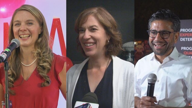 Jenna Sudds, Sophie Chatel et Yasir Naqvi.