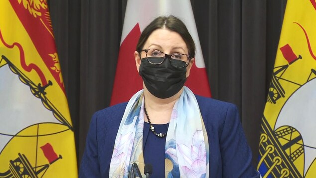 La médecin hygiéniste en chef du Nouveau-Brunswick, la Dre Jennifer Russell, le 16 février 2021.