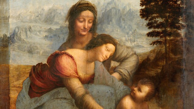 La Vierge, l'Enfant Jésus et sainte Anne, de Léonard de Vinci (détail) La Vierge, l'Enfant Jésus et sainte Anne, de Léonard de Vinci (détail)