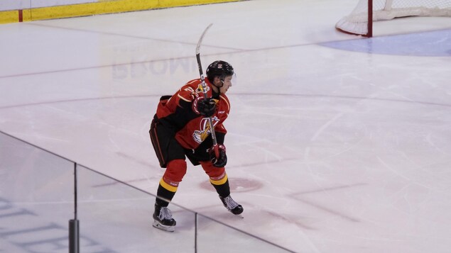 L'attaquant Jordan Martel en action. L'attaquant Jordan Martel en action.
