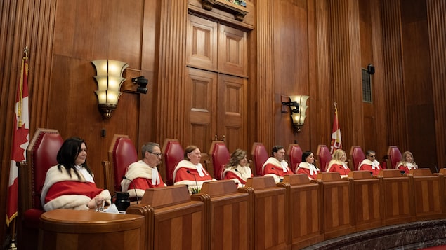 Los jueces de la Corte Suprema de Canadá.