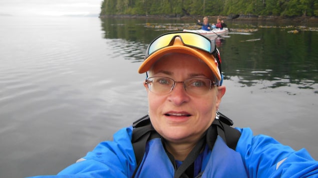 Julie Lemoine lors de son voyage en kayak en Colombie-Britannique en 2016.