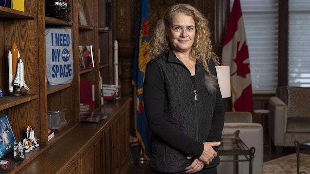Julie Payette dans son bureau de Rideau Hall, à Ottawa