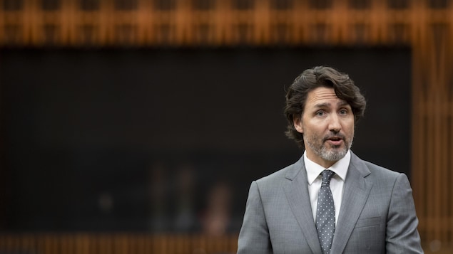 加拿大總理賈斯汀·特魯多（Justin Trudeau）在議會辯論中。