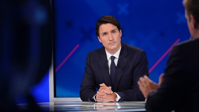 Justin Trudeau sur le plateau de l'émission.