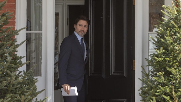 Le premier ministre Justin Trudeau peu de temps avant son allocution nationale, vendredi midi.