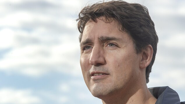Plan rapproché de Justin Trudeau.