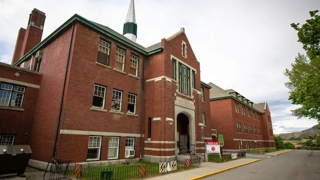 The front of the former Kamloops Native Residential School.