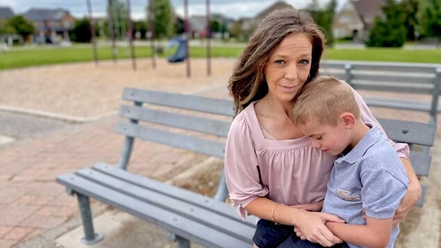 Kathryn McKissock’s six-year-old son Cameron fell ill this summer, and spent a month in a Toronto hospital with dangerous brain inflammation. Lab reports later revealed he had a little-known viral infection carried by mosquitoes. (Craig Chivers/CBC)