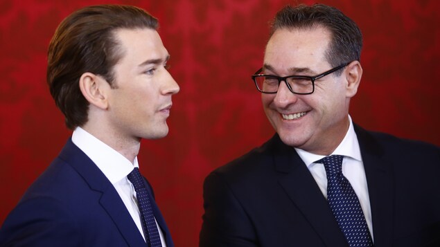 Heinz-Christian Strache et Sebastian Kurz assistent à leur assermentation. Heinz-Christian Strache et Sebastian Kurz assistent à leur assermentation.