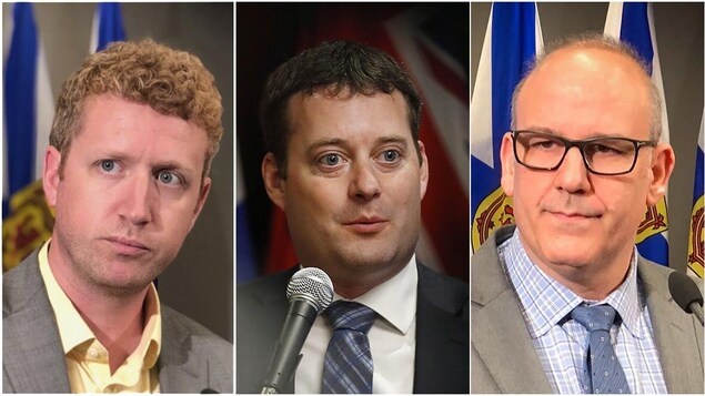Montage photo des trois candidats.