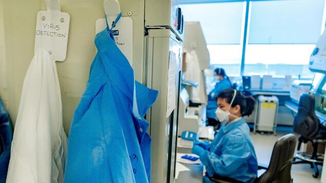 Une membre du personnel dans un laboratoire