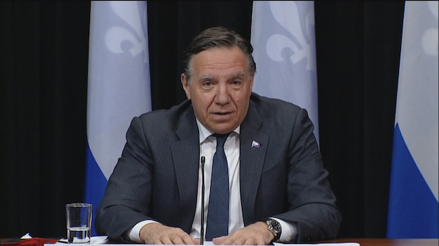 François Legault en conférence de presse.