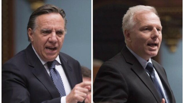 Le chef de la CAQ François Legault et le chef du Parti québécois Jean-François Lisée