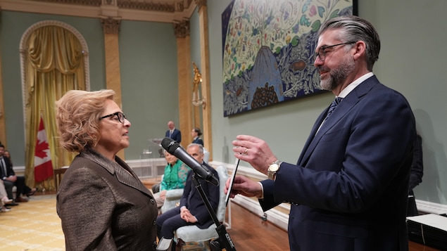 Lena Metlege Diab lors de son assermentation mardi. 