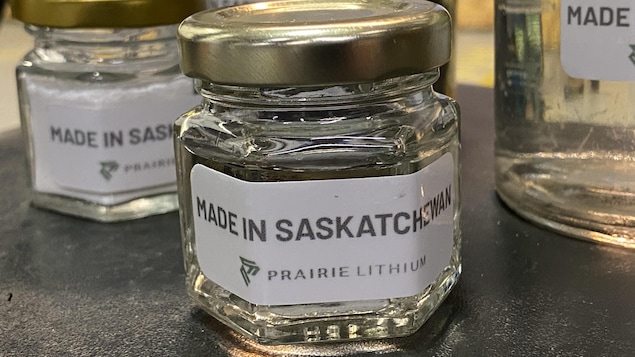 Échantillon de lithium en Saskatchewan. 