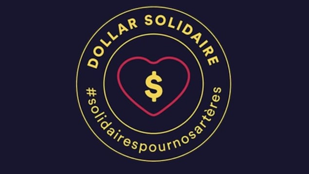 Logo de la campagne pour la vente de dollars solidaires.