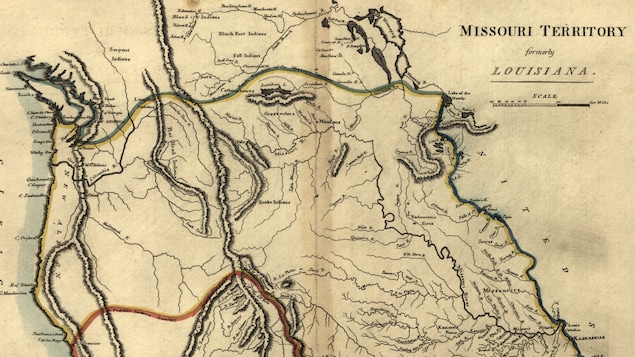 Ancienne carte de la Louisiane.