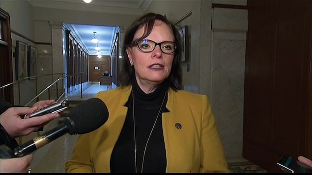 La ministre déléguée à la Santé publique, Lucie Charlebois, à Québec La ministre déléguée à la Santé publique, Lucie Charlebois, à Québec