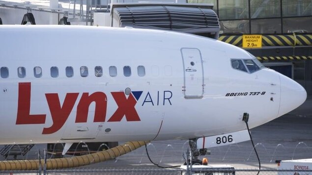 Un avion Lynx à Calgary, le 23 février 2023.