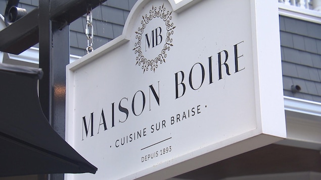 L'enseigne du restaurant Maison Boire