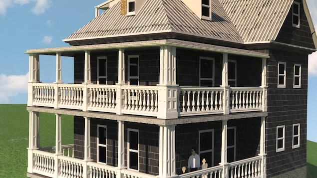 Une esquisse d'architecte de la maison Gauthier.