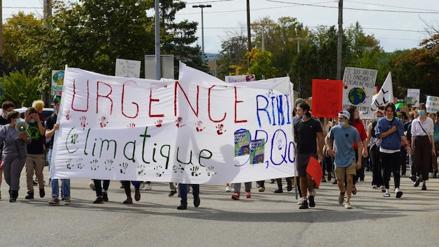 Des manifestants luttent pour l'environnement.