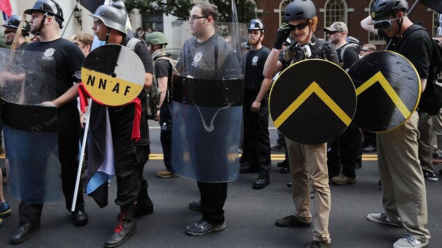 Photo de suprémacistes blancs à Charlottesville, le 12 août 2017.