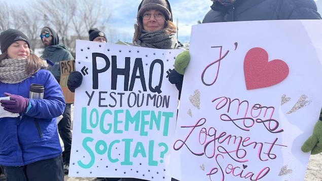 Manifestation pour dénoncer la crise du logement qui pèse sur les locataires