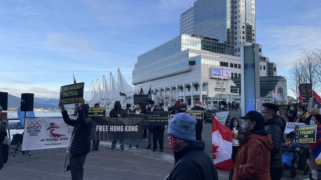 Manifestation à Vancouver contre les Jeux olympiques d’hiver de Pékin