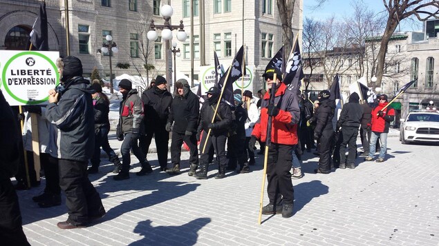 Des membres de groupes ultranationalistes étaient réunis à Québec.