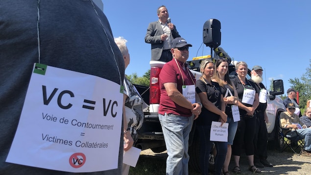 Mobilisation contre le projet de voie de contournement de Lac-Mégantic