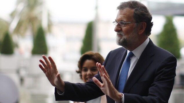 Le premier ministre de l’Espagne, Mariano Rajoy, avant une rencontre à Barcelone, vendredi le 15 septembre 2017 Le premier ministre de l’Espagne, Mariano Rajoy, avant une rencontre à Barcelone, vendredi le 15 septembre 2017