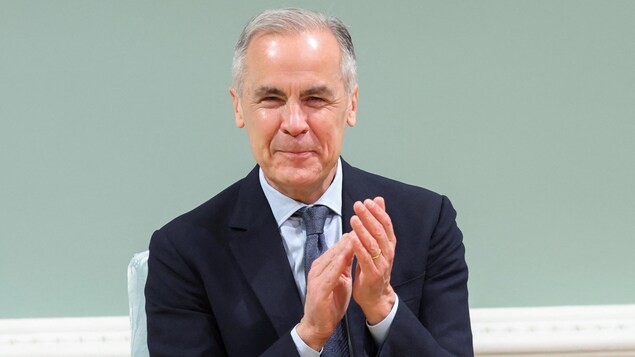 Le premier ministre du Canada, Mark Carney lors de la cérémonie d'assermentation à Rideau Hall, à Ottawa.