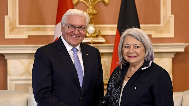 La gouverneure générale Mary Simon aux T.N.-O. avec le président de l’Allemagne