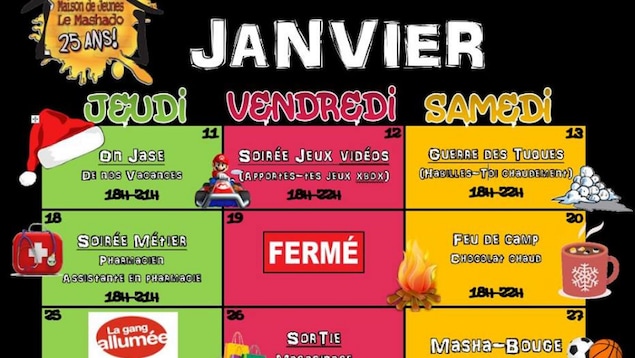 La photo montre un calendrier tout en couleur La photo montre un calendrier tout en couleur