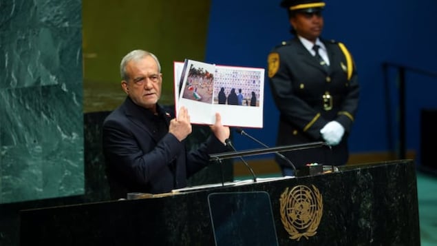In an unprecedented address at the UN General Assembly in New York on Wednesday, Iranian President Masoud Pezeshkian became the first leader to speak on American soil while at war with the United States. During his speech, Pezeshkian accused the U.S. and Israel of being terrorists and blamed them for the assassination of Iran's former supreme leader.