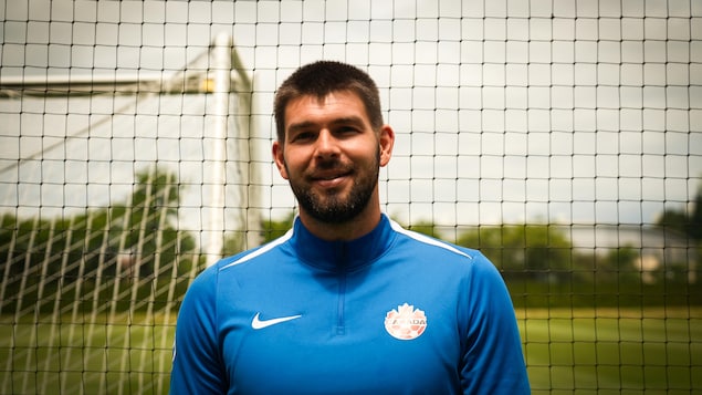 Le gardien de but de l'équipe Canada de soccer, Maxime Crépeau, lors d'un entrainement à Vancouver, le 13 juin 2026.