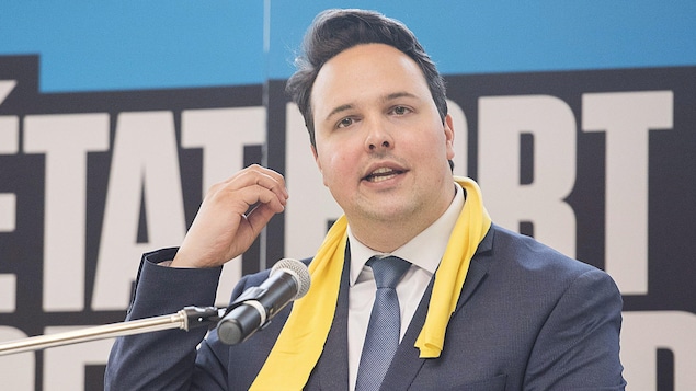 Le président de la Société Saint-Jean-Baptiste, Maxime Laporte Le président de la Société Saint-Jean-Baptiste, Maxime Laporte