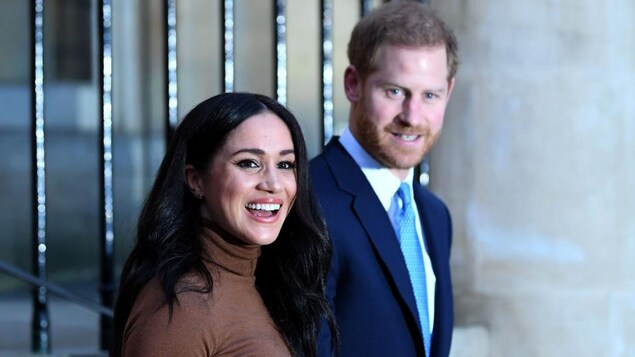 La duchesse et le duc de Sussex à Londres le 7 janvier 2020.