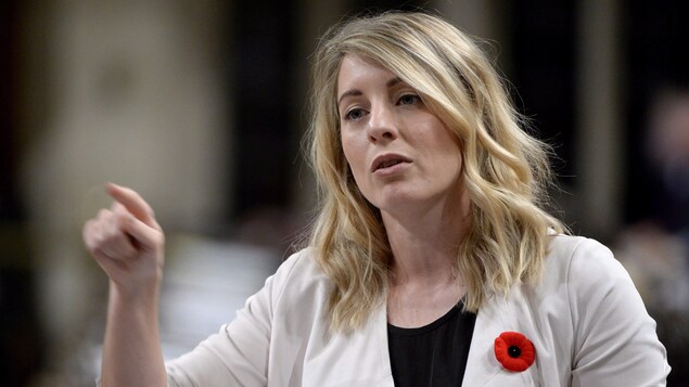 La ministre du Patrimoine canadien Mélanie Joly à la Chambre des communes le 31 octobre 2017