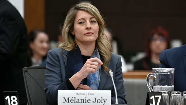 Foreign Affairs Minister Melanie Joly, seen on Parliament Hill in Ottawa on March 9, 2023, has been criticized by the Russian government for comments about 'regime change.' (Justin Tang/The Canadian Press)