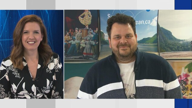 Mélanie Patry fait une entrevue avec Philippe Laprise.