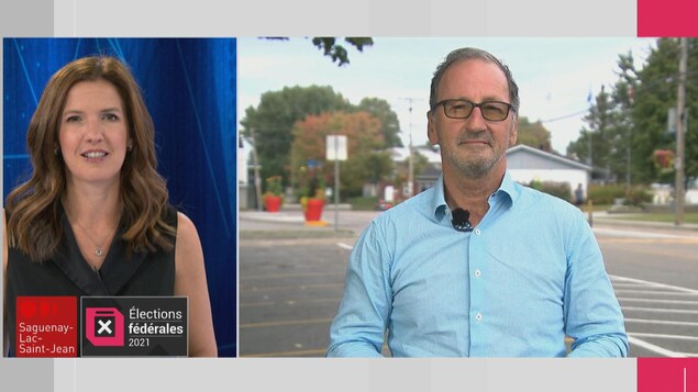 Mélanie Patry et Richard Hébert durant le téléjournal Saguenay-Lac-Saint-Jean.