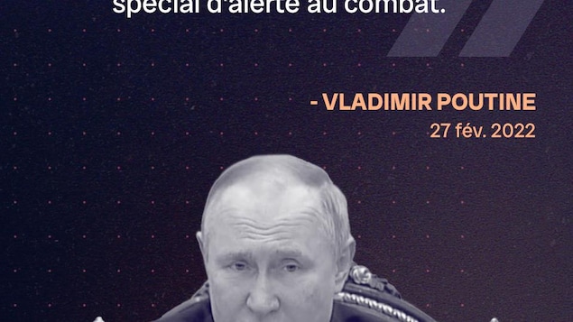 « J'ordonne au ministre de la Défense et au chef d'état-major de mettre les forces de dissuasion de l'armée russe en régime spécial d'alerte au combat. » - Vladimir Poutine, le 27 février 2022