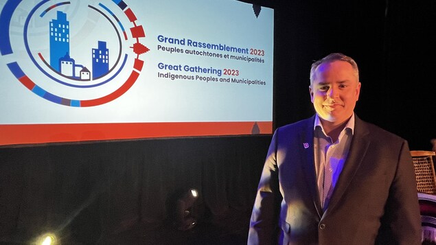 Mikael Robertson, sur la scène du Grand Rassemblement 2023.
