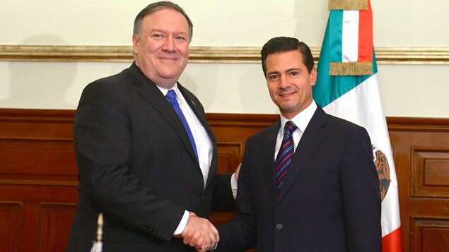 Le chef de la diplomatie américaine, Mike Pompeo, a rencontré le président sortant du Mexique, Enrique Peña Nieto. Le chef de la diplomatie américaine, Mike Pompeo, a rencontré le président sortant du Mexique, Enrique Peña Nieto.
