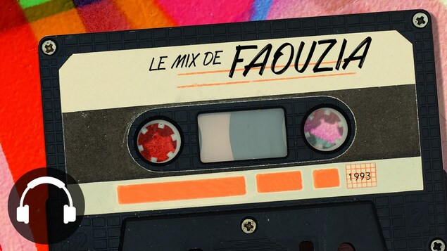 Une cassette audio portant le titre : Le mix de Faouzia.