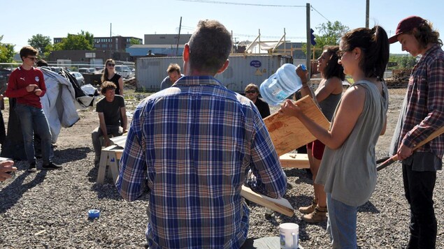 Des collaborateurs au projet Mont Réel, à Montréal Des collaborateurs au projet Mont Réel, à Montréal